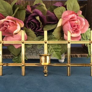 Brass Three Candle Wall Sconce