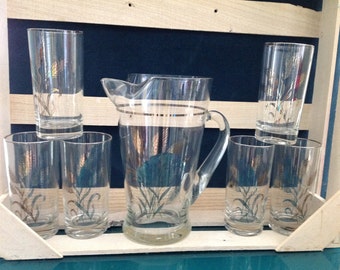 Anchor Hocking Pitcher & Glasses Set