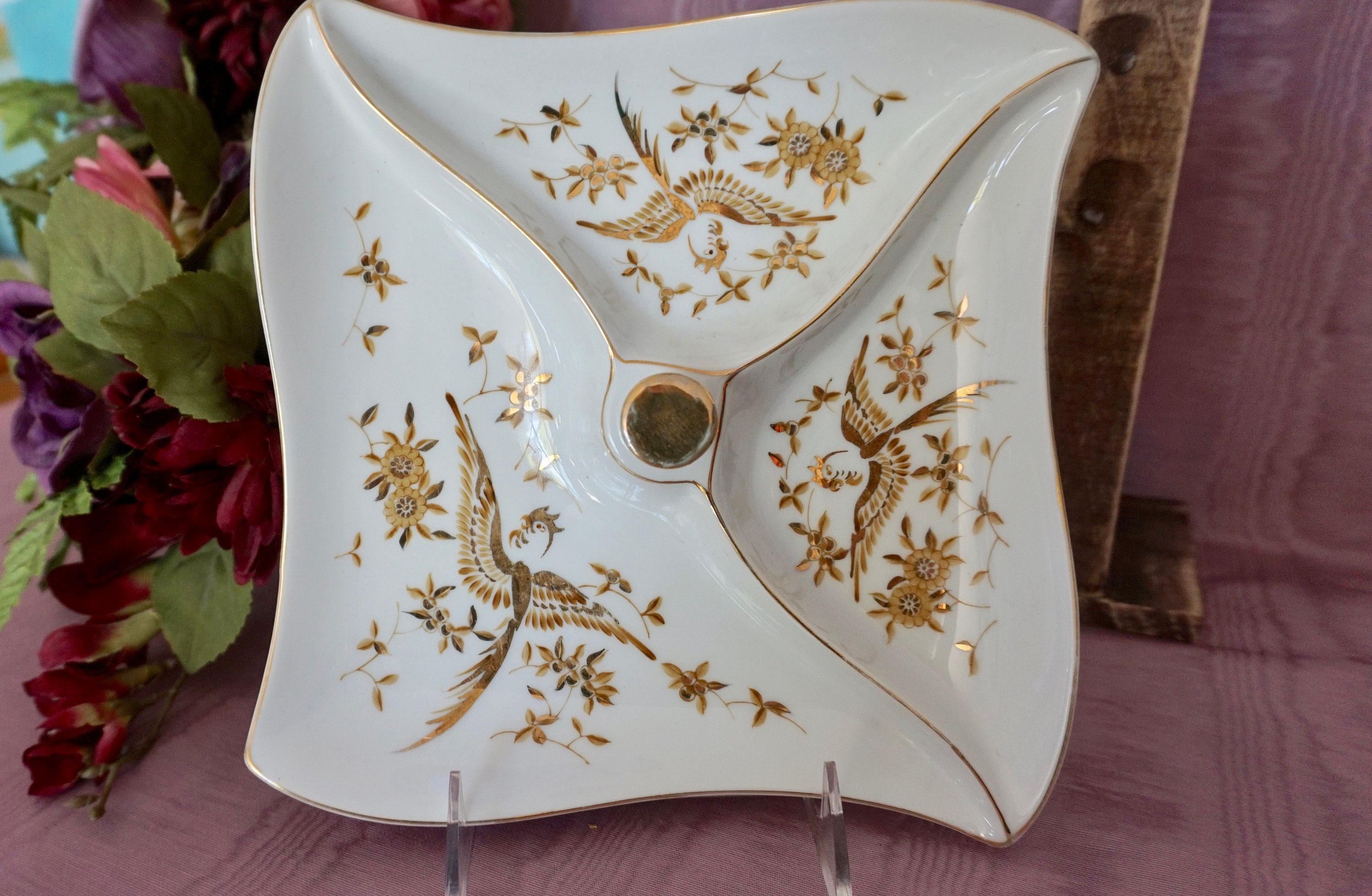 Three Section Phoenix Dish