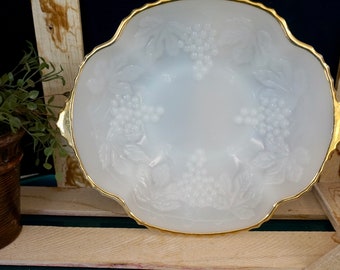 Anchor Hocking Milk Glass Serving Bowl