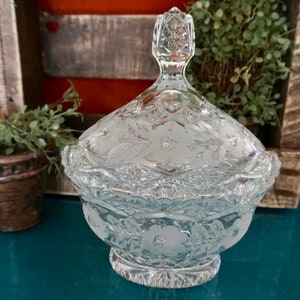 Imperial Glass Covered Oval Dish