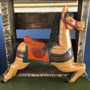 Wood Painted Horse Wall Decor