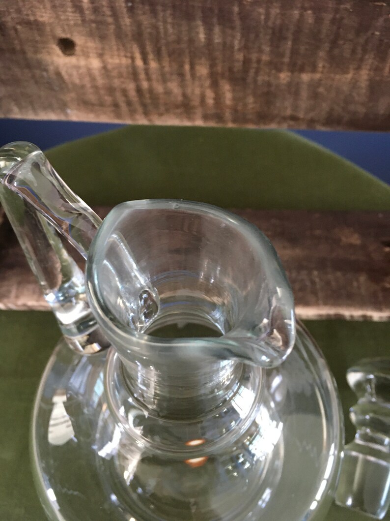 Etched Glass Carafe Made in Romania Etsy