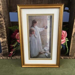 Framed Picture of Two Little Girls in White