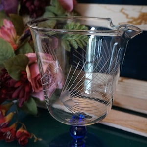 Etched Glass Cocktail Beaker