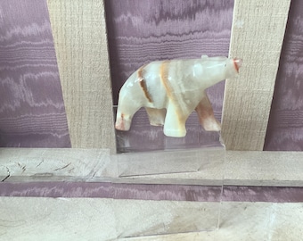 Onyx Bear Figurine
