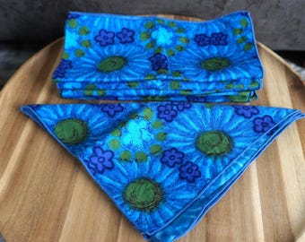 Set of 6 (Six) Bright Colored Cloth Napkins