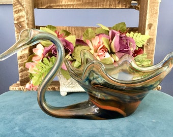 Murano Glass Swan Dish