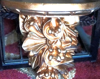 Ornate Gold-Tone Wall Shelf