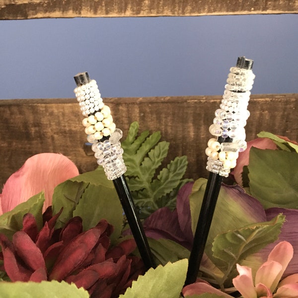 Beaded Hair Sticks Etsy