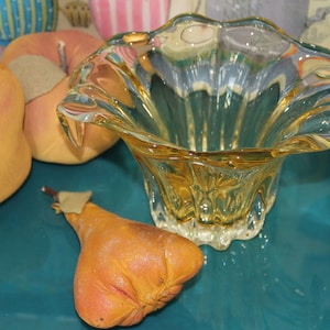 Pale Yellow Glass Vase