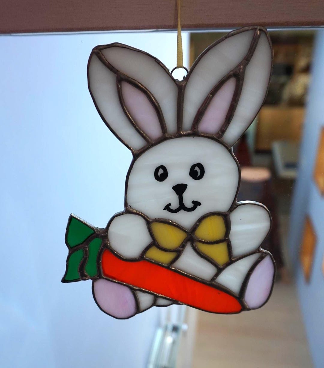 Stained Glass Rabbit Suncatcher - Etsy