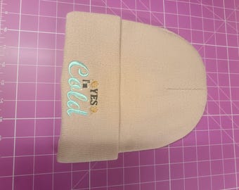Custom Satin Lined Beanie – Embroidered Winter Hat | Natural Hair Friendly | Cold Weather Gift | Satin Cap | Black Knit Hat