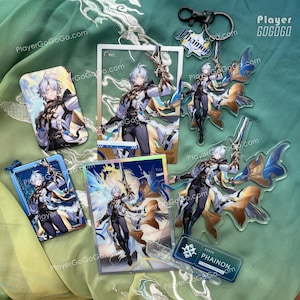 Honkai: Star Rail Phainon Art Print Set - Personaggio principale, Shaker, Portachiavi, Distintivo, Carta, Accessori per statuetta Phainon HSR