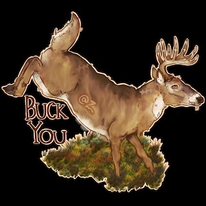 Buck You Deer Sticker