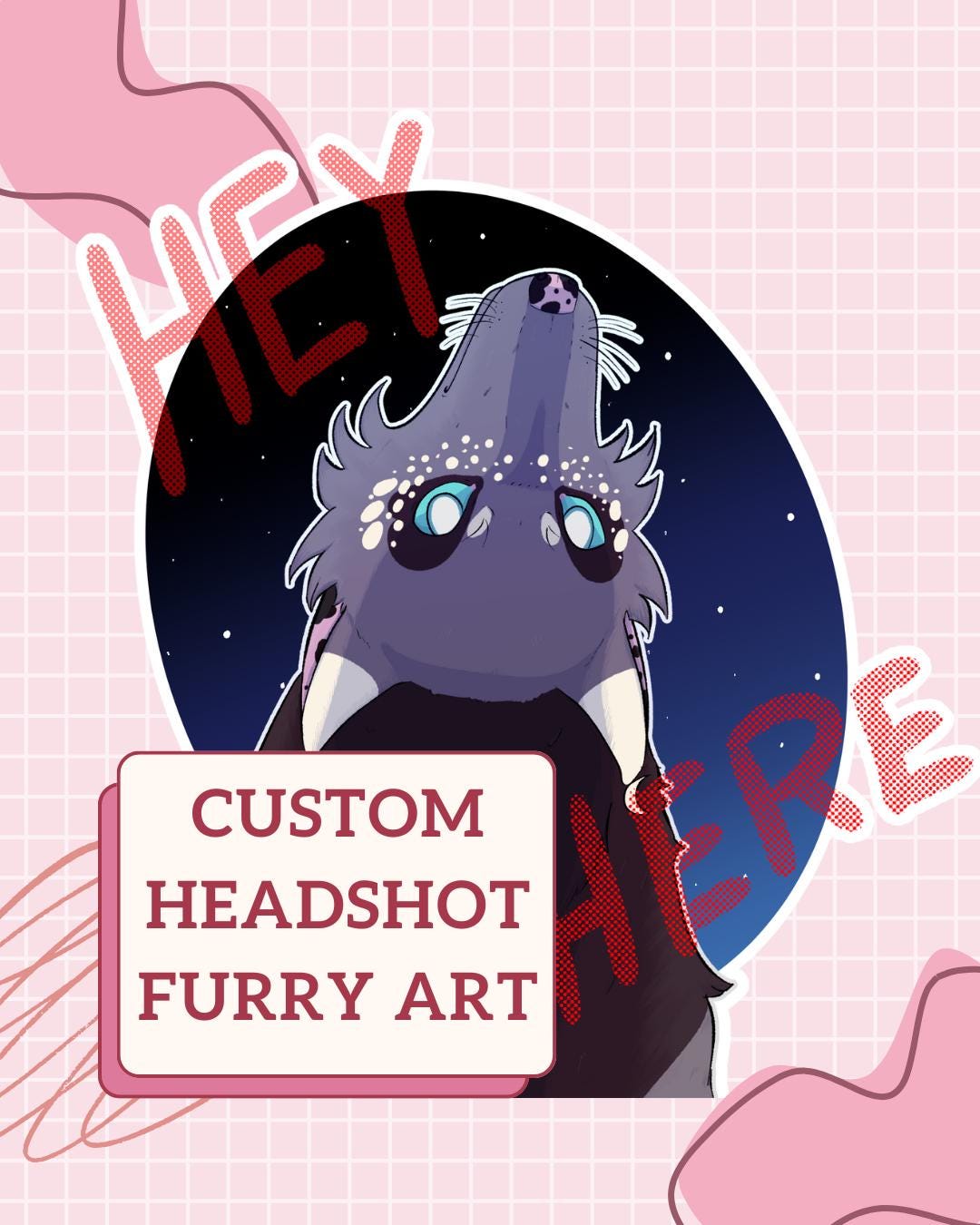Custom Fursona Headshot: Digital Art Commission - Etsy