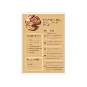 Cartões de Receita, Arte para Cozinha, Presente para Gastronomia, Decoração de Parede para Assar, Impressões de Culinária, Ideia de Presente Culinário