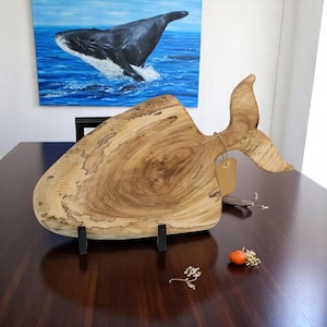Red Elm Fish-Shaped Cutting Board – Handmade Wood Serving Tray, Unique Charcuterie Board, Rustic Kitchen Gift