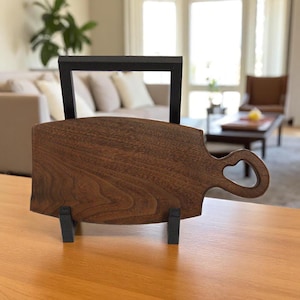 Handmade Black Walnut Cheese Board | Live-Edge Charcuterie & Serving Platter | Rustic Wedding or Housewarming Gift