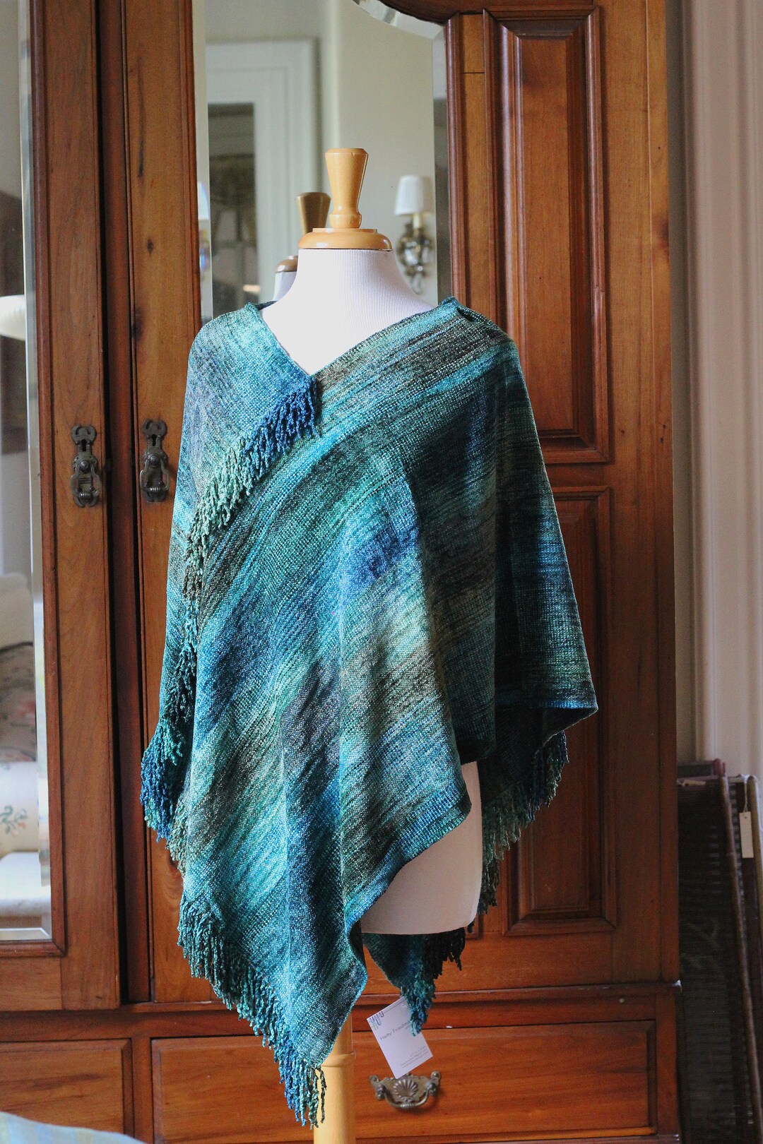 Handwoven Organic Chenille Poncho. Hand Dyed. Comfortable, Cozy and ...