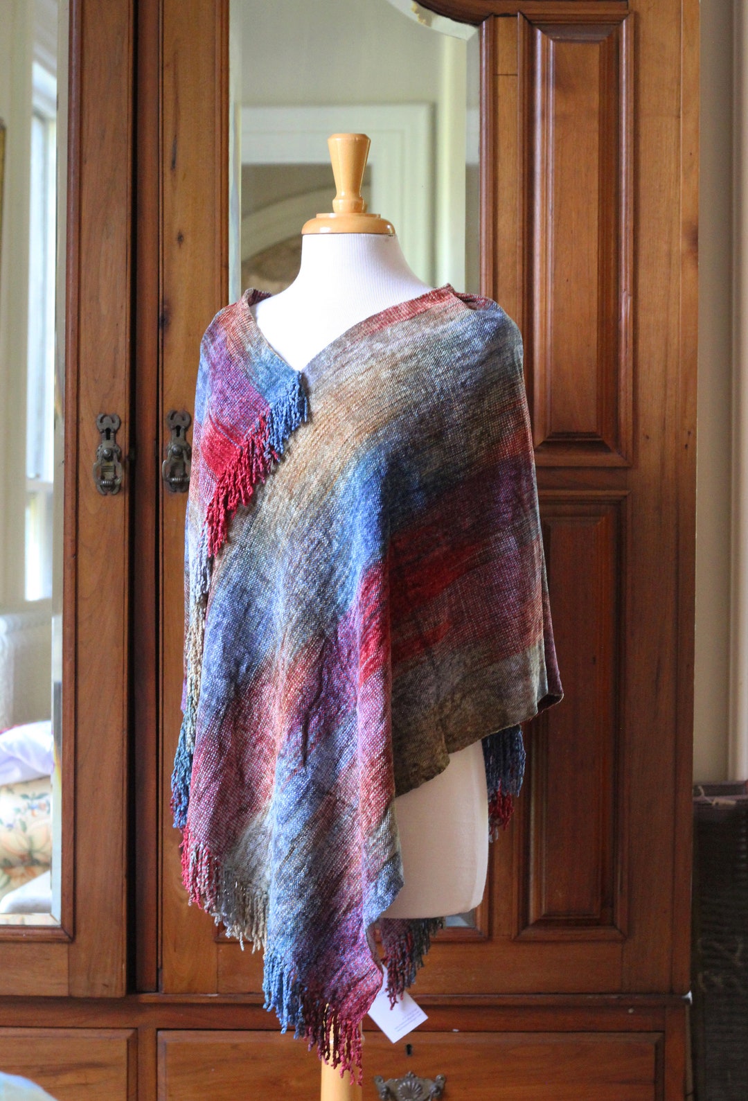 Handwoven Organic Chenille Poncho. Hand Dyed. Comfortable, Cozy and ...