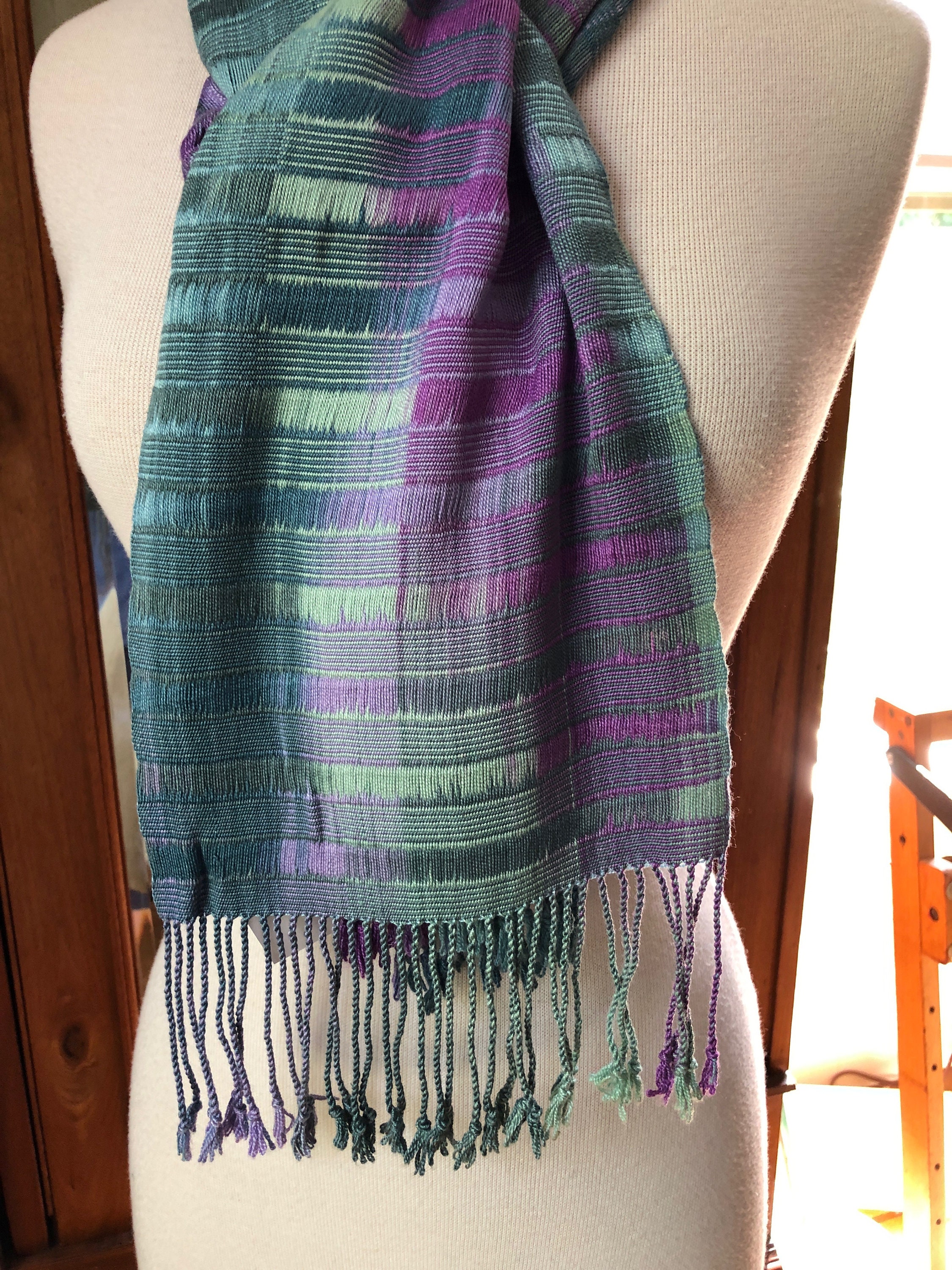 SEAFOAM PLEATED SCARF