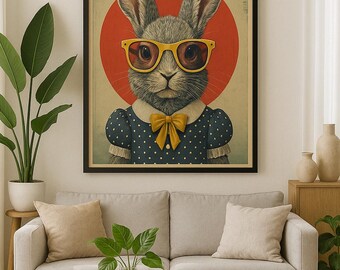 Sunglass Rabbit – Printable Wall Art