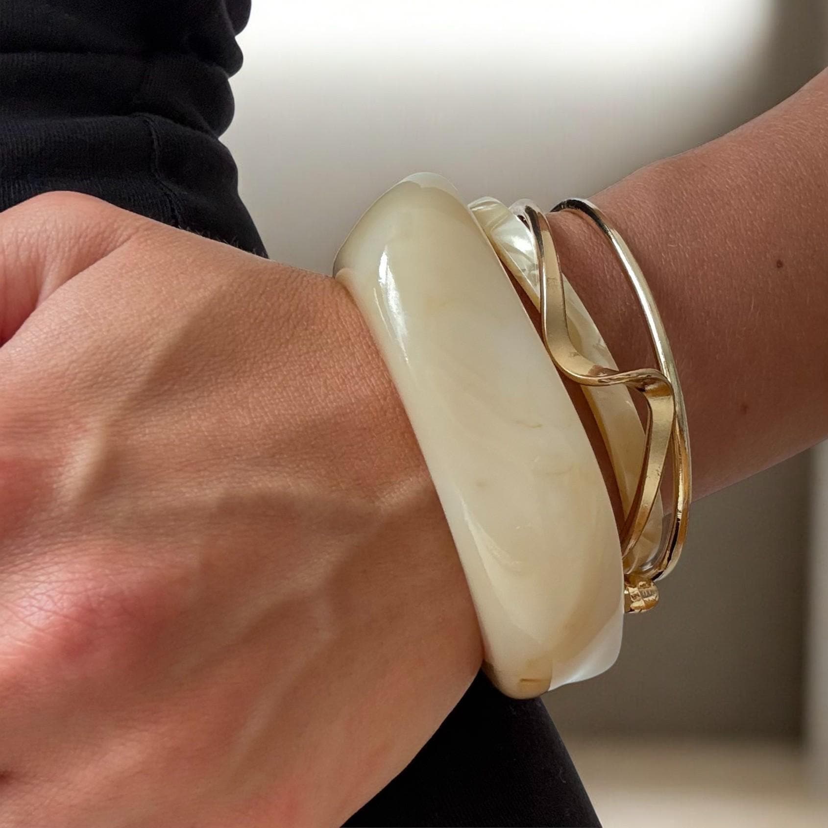 Amazon.com: LKingel Acrylic Resin Chunky Bangle Bracelets