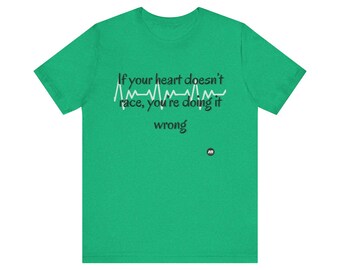 Camiseta motivacional de ritmo cardíaco: divertida camiseta para entrenar, regalo de fitness, ropa informal, ropa deportiva, diseño de ritmo cardíaco