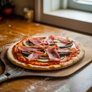 Rustic Prosciutto & Veggie Pizza Recipe | Homemade Artisan Pizza by Joulia