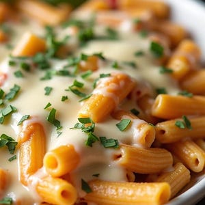 Chicken Alfredo Pasta Bake | Creamy & Cheesy Comfort Food (Printable PDF).