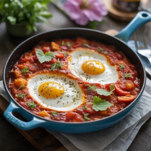 Shakshuka for Two – A Cozy, Spiced Skillet Breakfast by Joulia