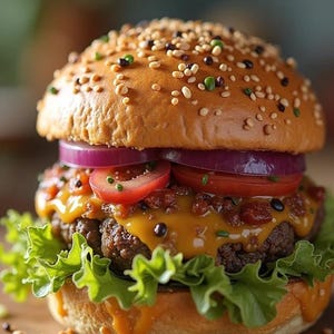 Juicy Homemade Hamburger Patty Recipe | Classic Beef Burger PDF | BBQ Favorite | Easy Dinner Idea | Printable Cooking Guide.