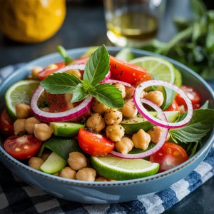 Mediterranean Chickpea Salad Easy Summer Vegan Recipe (Printable PDF).