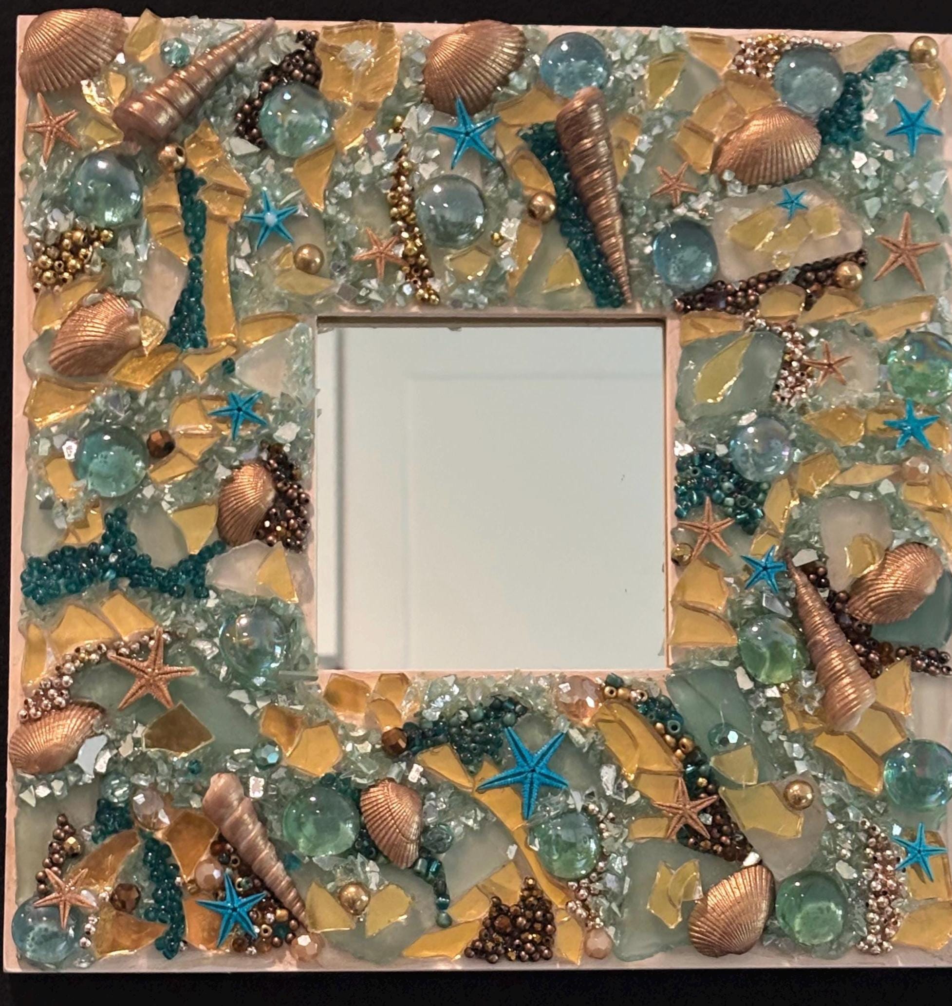 Sea glass mirror - Etsy 日本