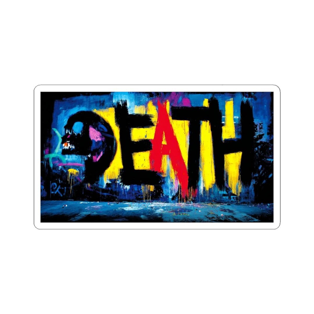 Graffiti 'DEATH' Street Art Sticker | Kiss-cut Sticker - Etsy