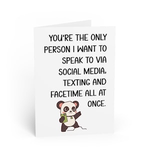 Tarjetas de felicitación de panda, lindas tarjetas para amigos, divertidas frases para iniciar una conversación, originales saludos de cumpleaños, humor para redes sociales
