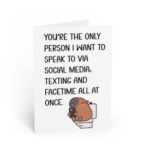 Greeting Cards, Funny Friendship Card, Best Friend Card, Humorous Card, Friendship Day, Thinking of You Card