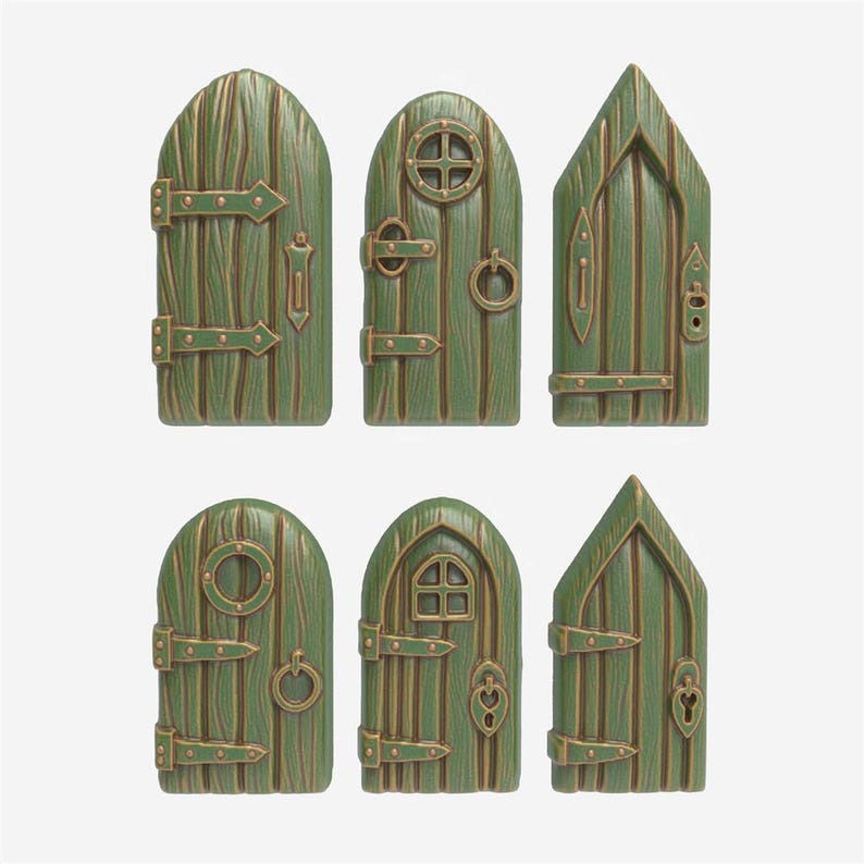 Fairy Door Set of 6 Whimsical Rustic Woodland Cottage Doors STL File ...
