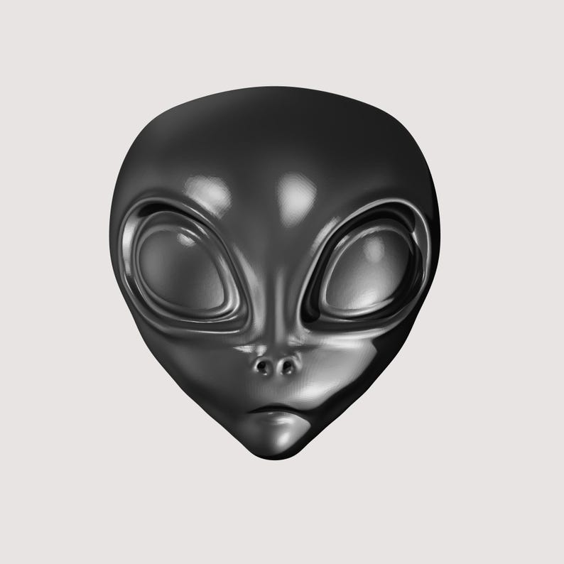 Sculptural Decor Alien Head Digital Download STL 3MF for Home Accent - Etsy
