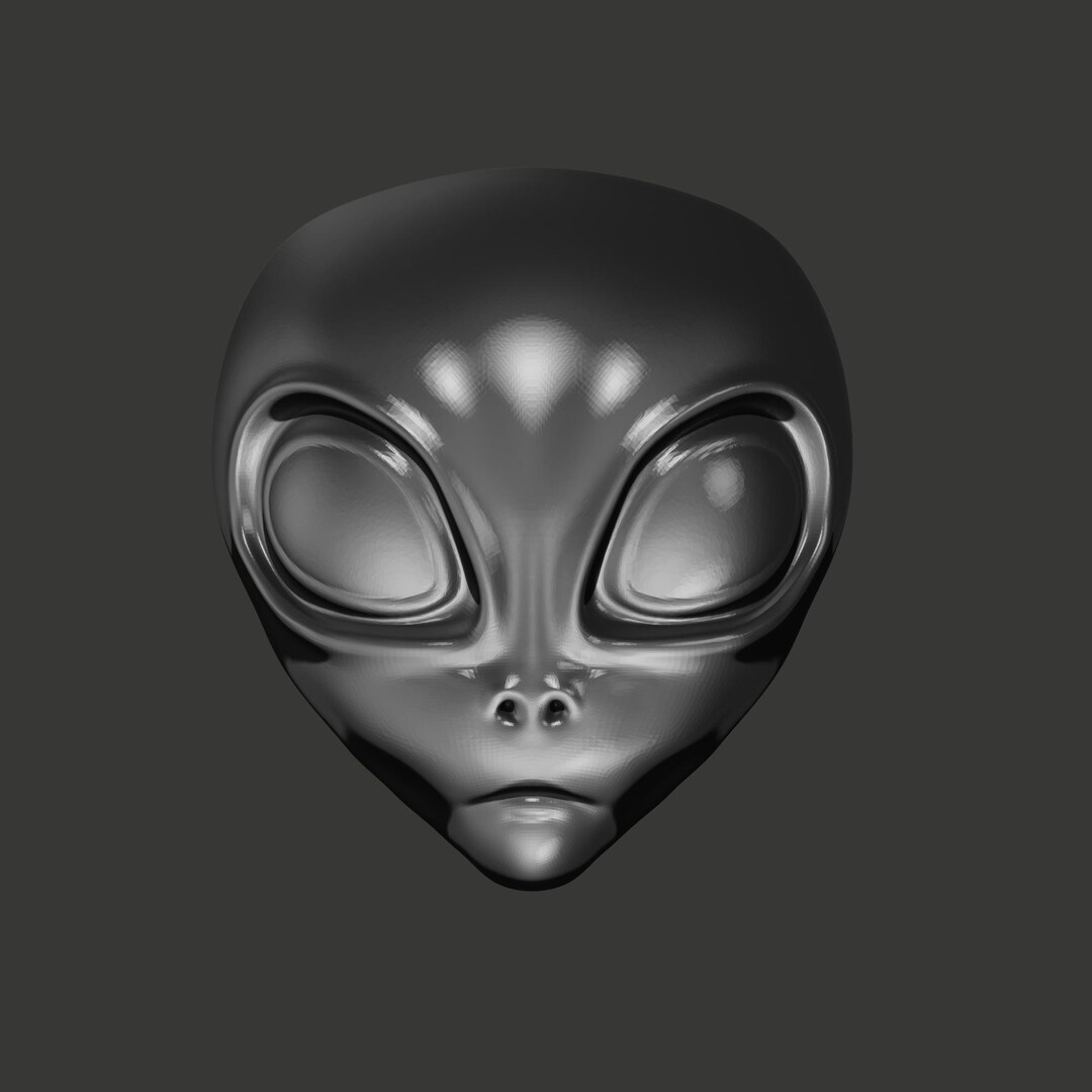 Sculptural Decor Alien Head Digital Download STL 3MF for Home Accent - Etsy