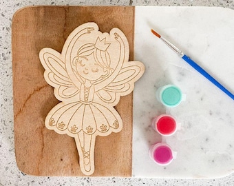 Decorate Your Own Paint Your Own Fairy Ballerina Kit | Holiday Activity | Craft Kit for Kids | Children's Craft | Party Bag Favour