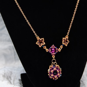 Rivoli and Crystal Necklace, Available in 5 Colors