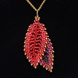 Double Russian Leaf Pendant, Available in 5 Colors
