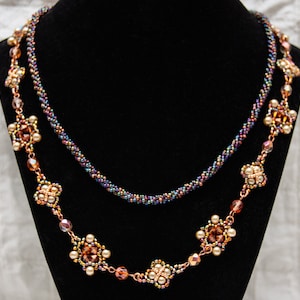 Two strand Crystal Cluster Necklace, Available in 2 Colors