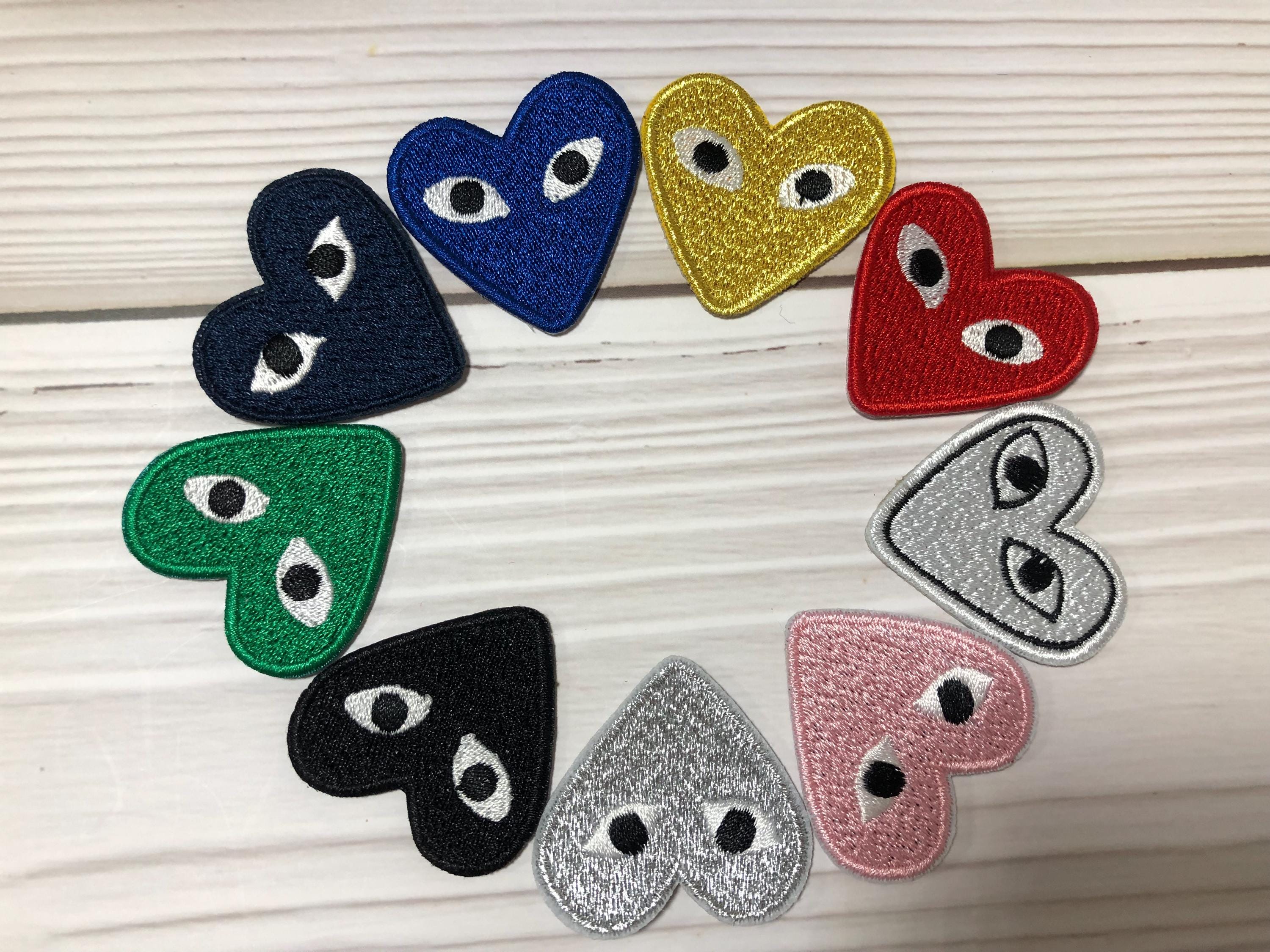 8-Pack Cute Iron-on Heart Patches - Small Embroidered Love Hearts For DIY Clothes, Jackets, Jeans & Backpacks