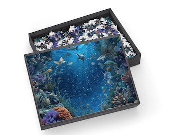 Underwater Under the Sea Ocean Reef Scene Puzzle | 500 1000-Piece
