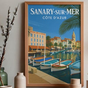 Affiche Sanary-sur-Mer – Côte d’Azur