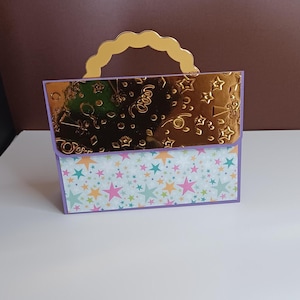 Carte sac a mains pour carte cadeau 9x13cm