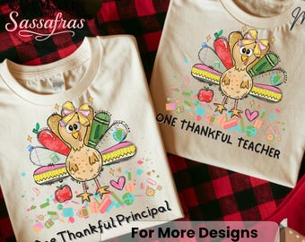 Teacher Principal Turkey Png Bundle, One Thankful Coquette Thanksgiving Clipart, Classroom Sublimation